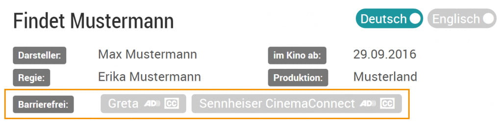 Barrierefrei - Sennheiser CinemaConnect System - GRETA